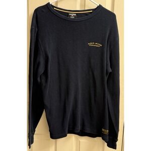 Vintage Polo Ralph Lauren Polo Jeans Company Navy Thermal Long Sleeve Shirt XL‎